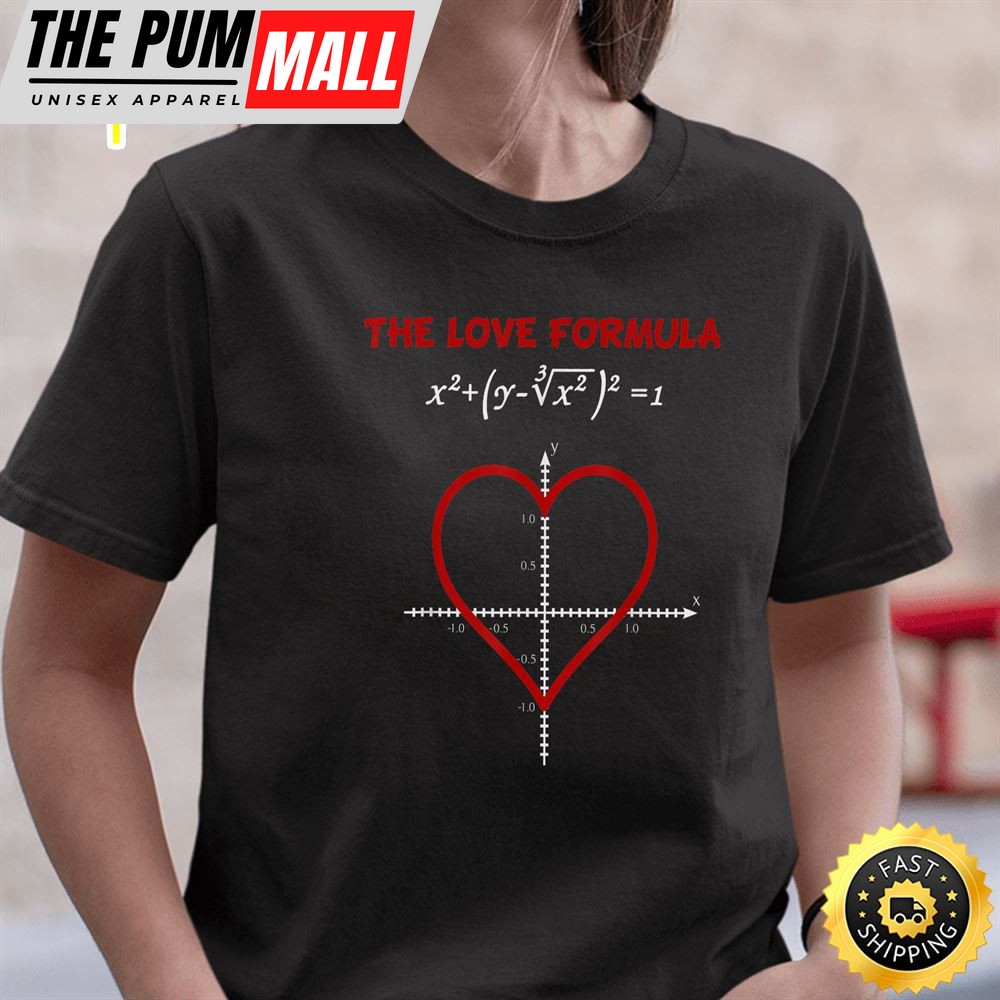 Funny The Love Formula Math T Shirt For Valentine Day T-Shirt