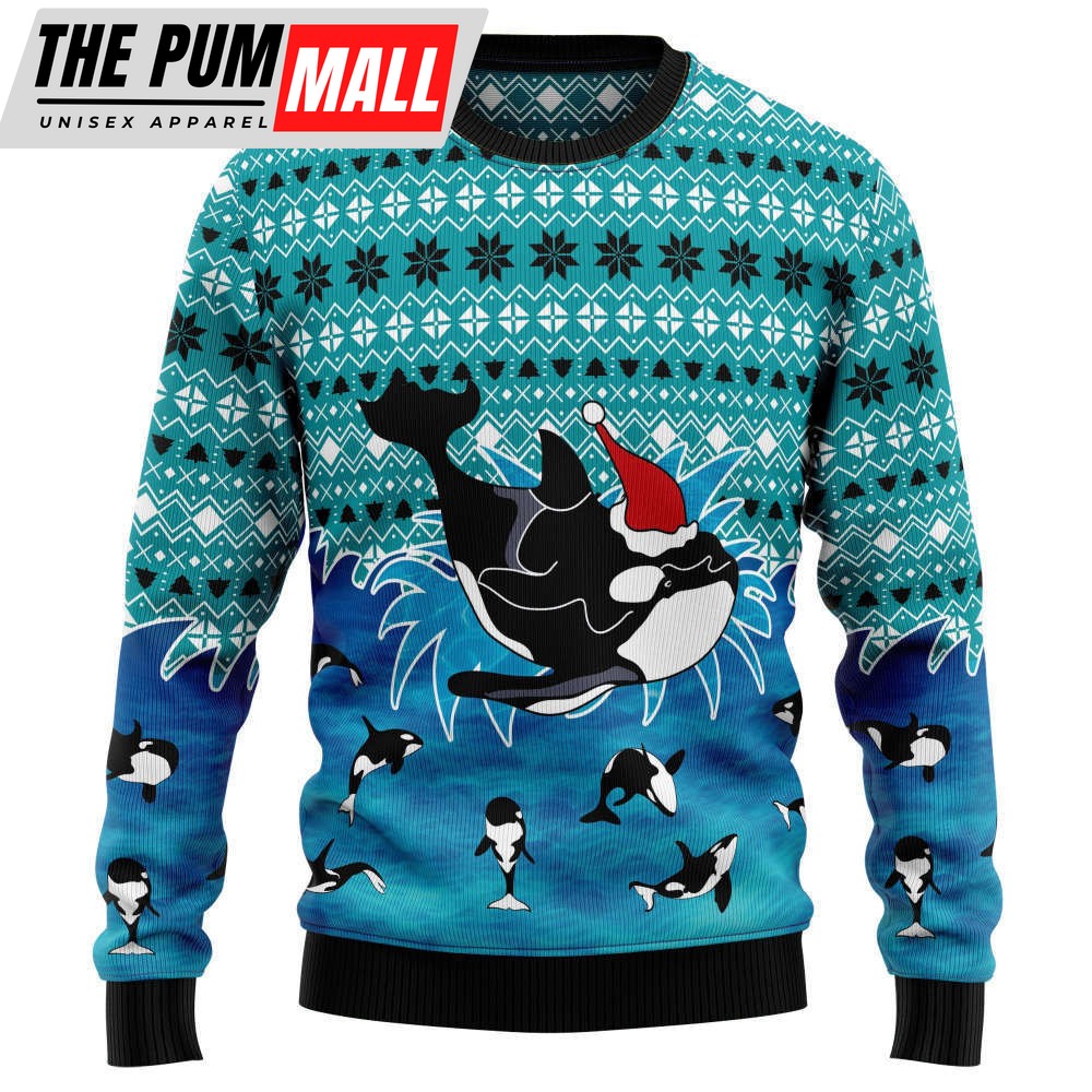 G51022 Love Oracle Whale Ugly Christmas Sweater by Noel Malalan