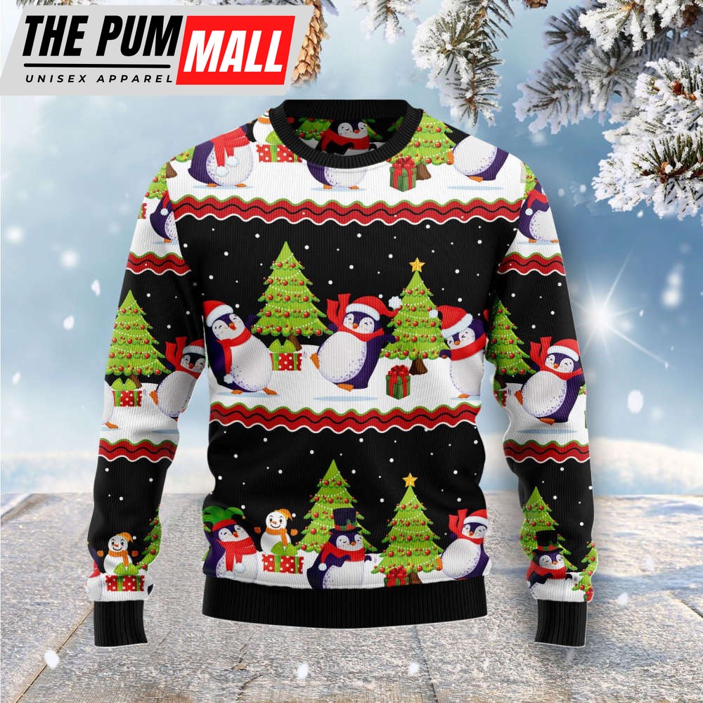 G5113 Lovely Penguin Ugly Christmas Sweater by Noel Malalan