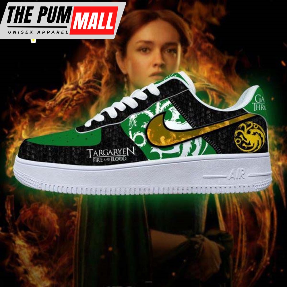 Game Of Thrones Targaryen Fire And Blood Green Air Force 1 Sneaker