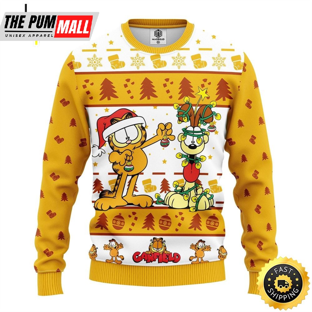 Garfield Amazing Gift Idea Thanksgiving Gift Ugly Sweater