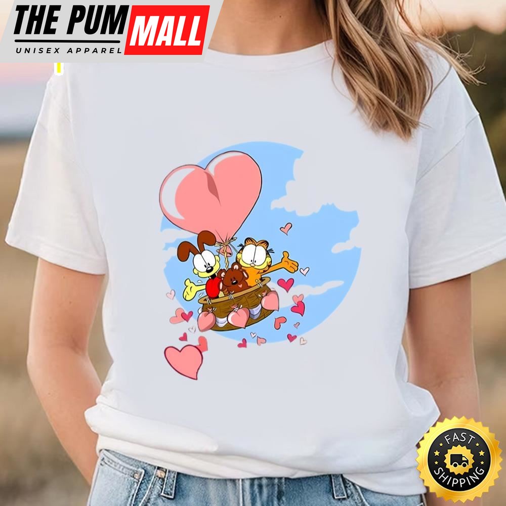 Garfield Happy Valentines T-shirt Cute Gift For Couple
