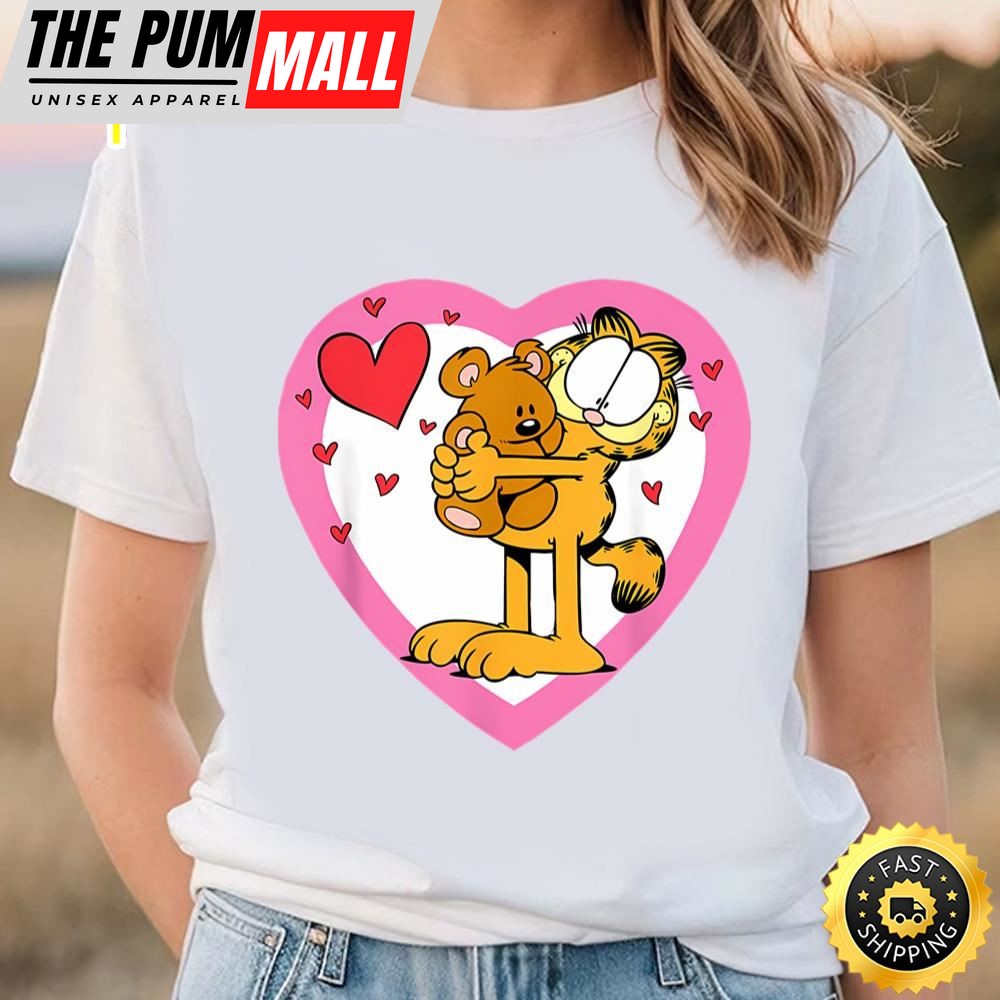 Garfield Hugging Pooky Valentines T-Shirt