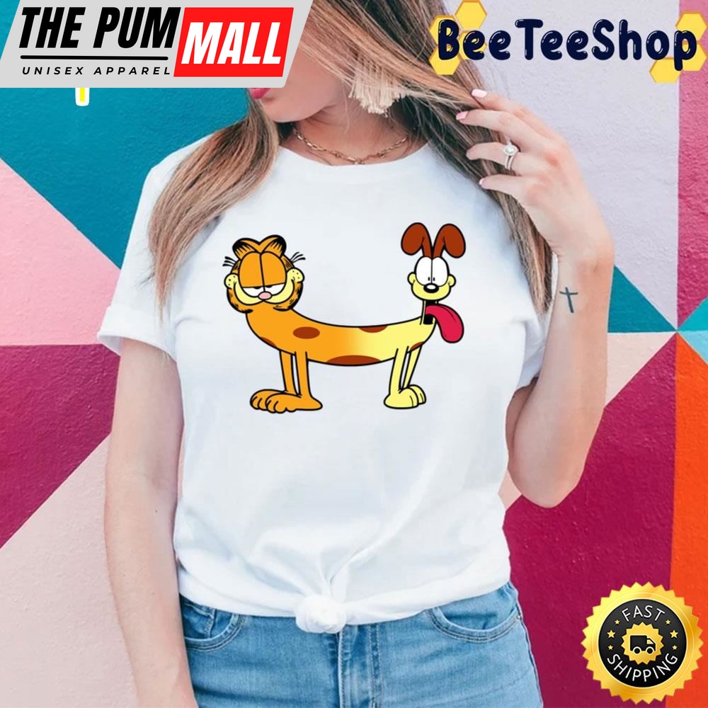 Garfield Movie Funny Catdog Cartoon Cute Odie Catdog Mashup Trending Unisex T-Shirt