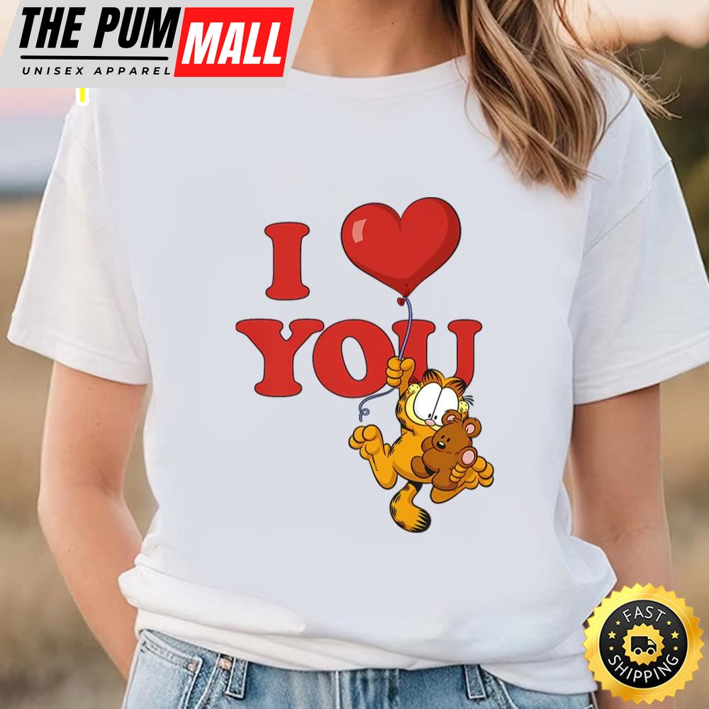 Garfield Valentines Day Garfield I Love You T-Shirt