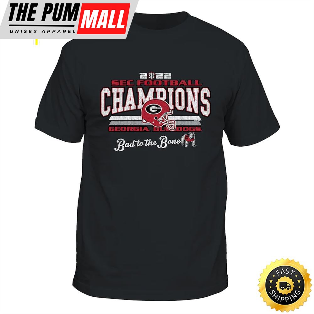 Georgia Bulldogs 2025 Sec Football Conference Champions Stripes T-shirt