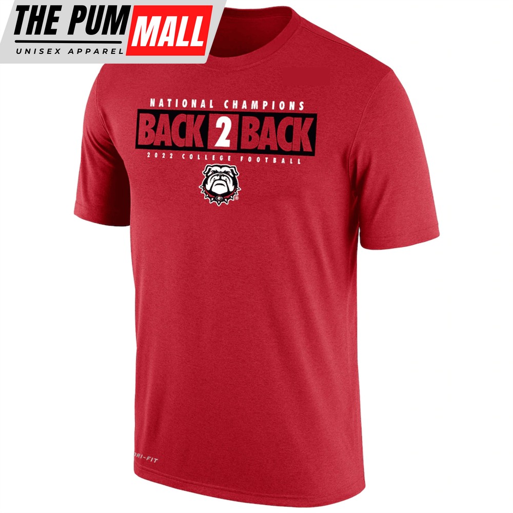 Georgia Bulldogs Back To Back College Football Playoff National Champions Local Performance T-Shirt