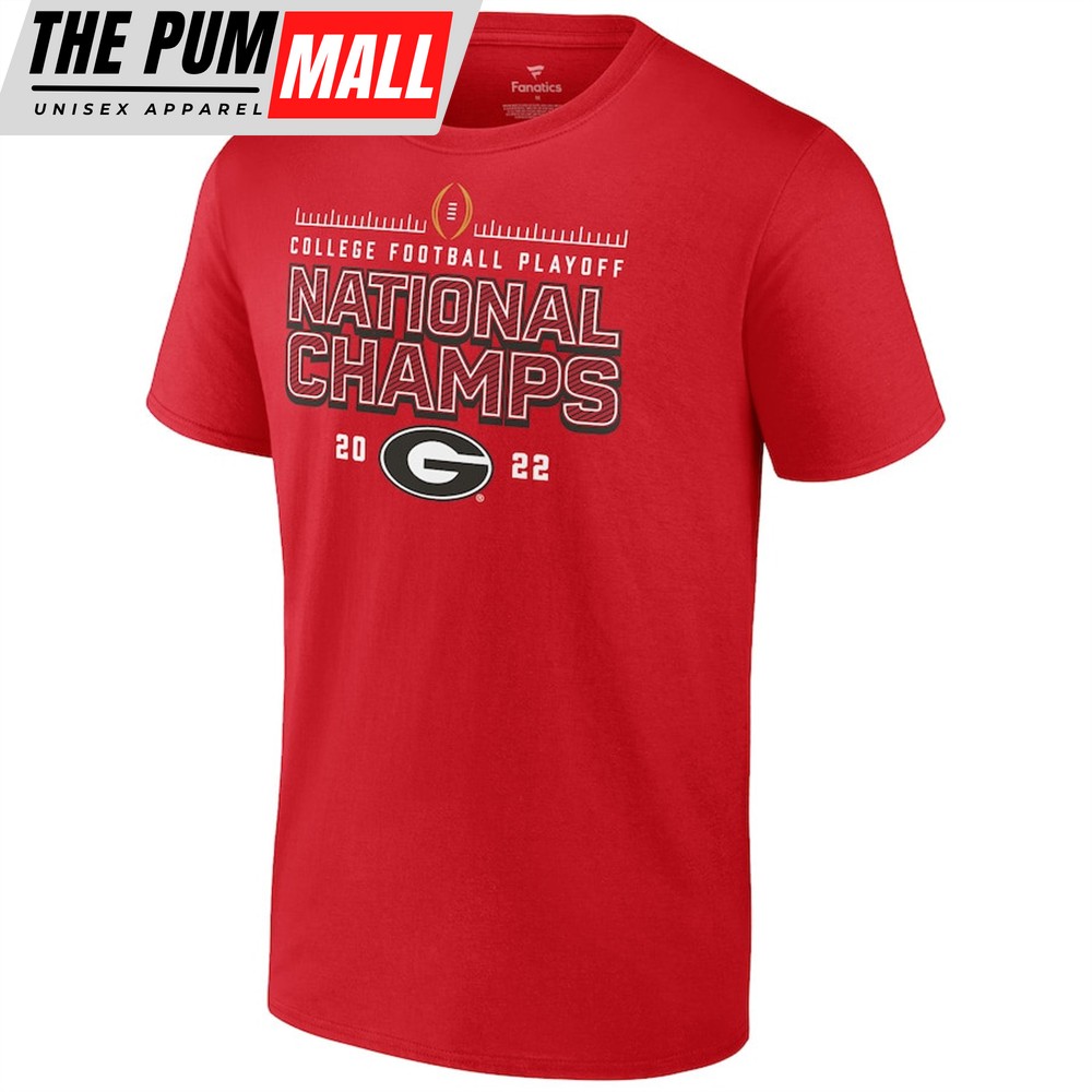Georgia Bulldogs College Football Playoff 2022 National Champions Schedule T-Shirt