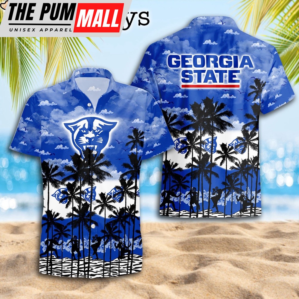 Georgia State Panthers Palms Tree Hawaiian Shirt