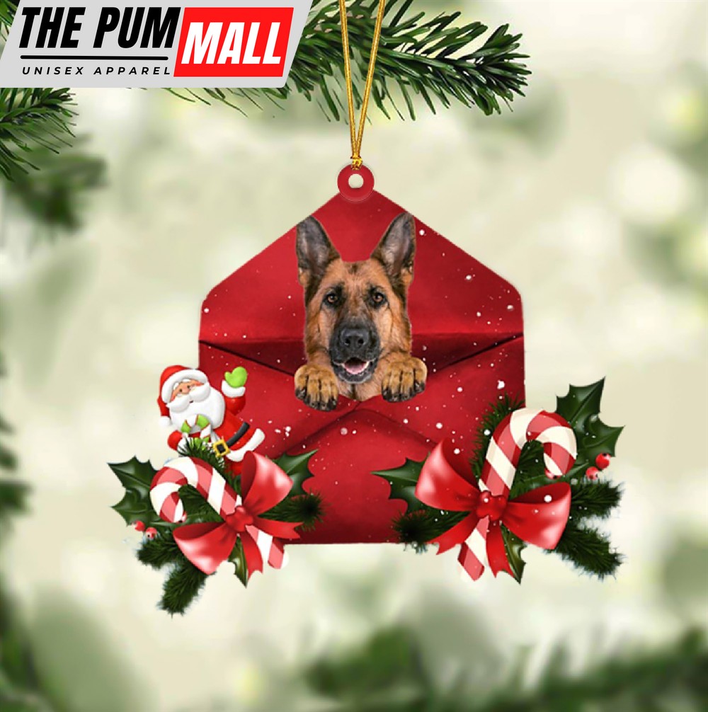 German Shepherd Christmas Letter Ornament – Car Ornament – Gifts For Pet Owners Limited Edition