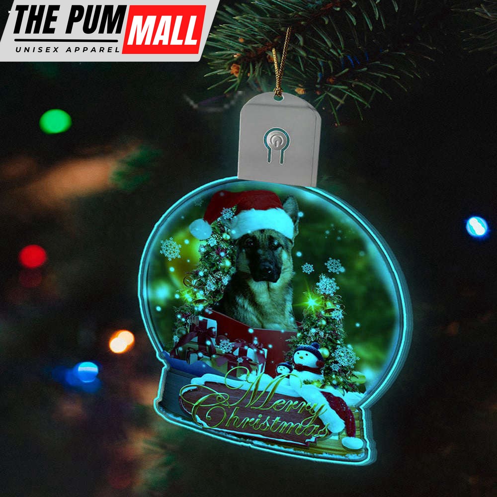 German Shepherd Christmas Light Ornaments Dog Lover Led Christmas Tree Ornaments 2023 Limited Edition