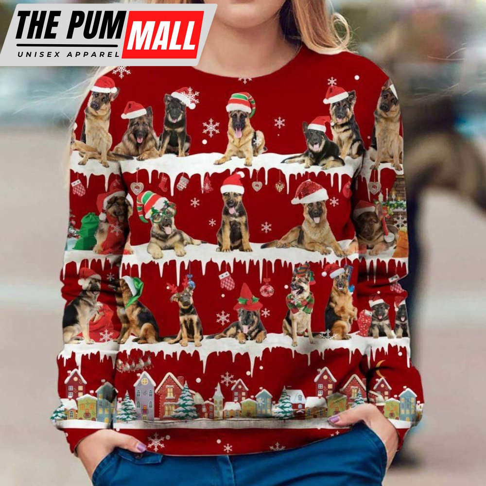 German Shepherd Dog Ugly Christmas Sweater For Christmas Day