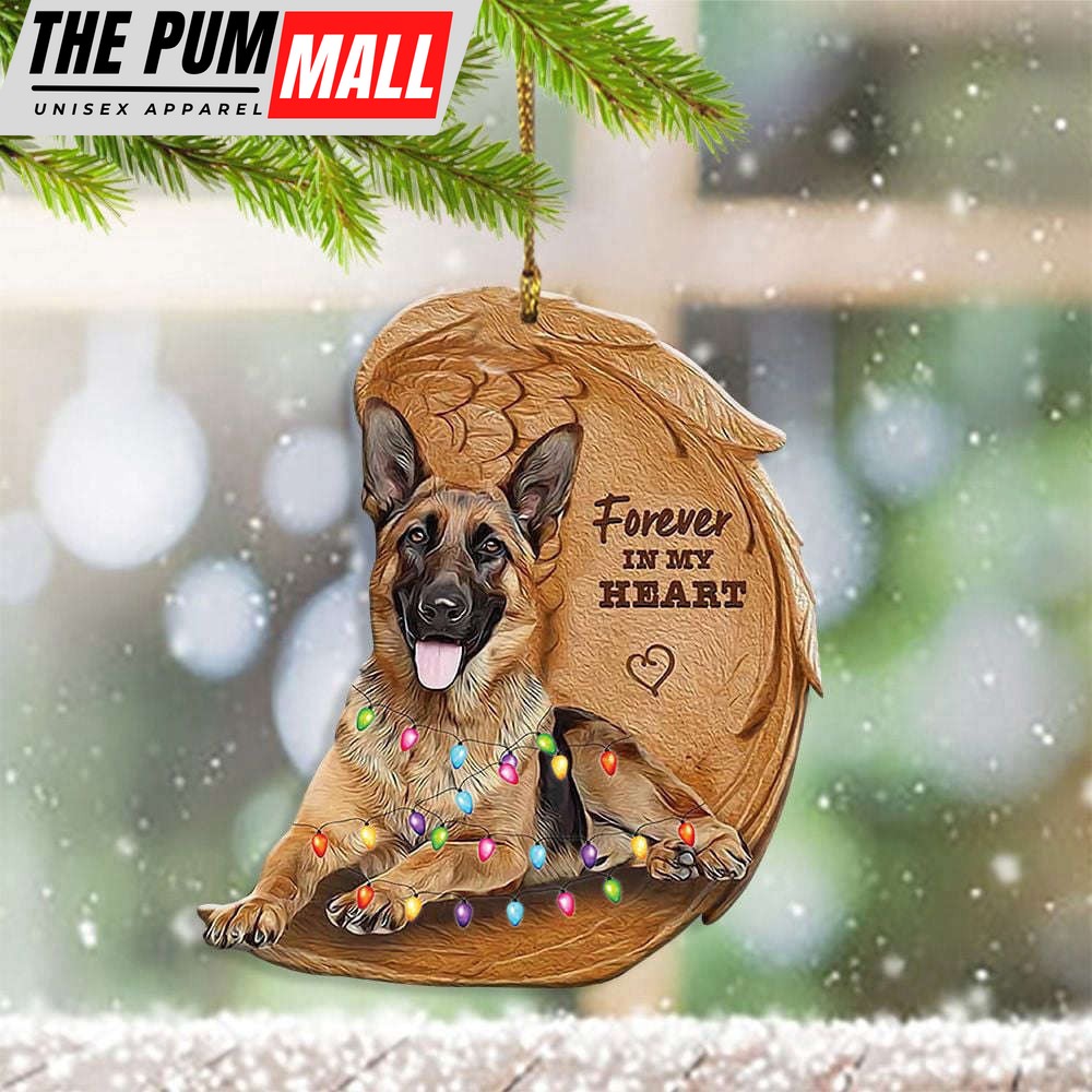 German Shepherd Forever In My Heart Ornament Dog Christmas Tree Ornaments Xmas Tree Decorations Limited Edition