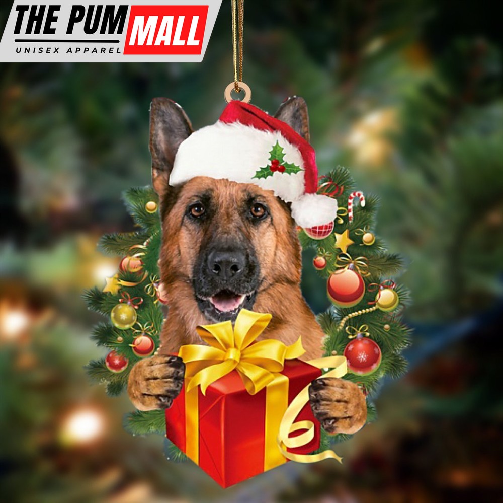 German Shepherd Give Gifts Hanging Ornament – Flat Acrylic Dog Ornament – Dog Lovers Gifts For Him Or Her Limited Edition