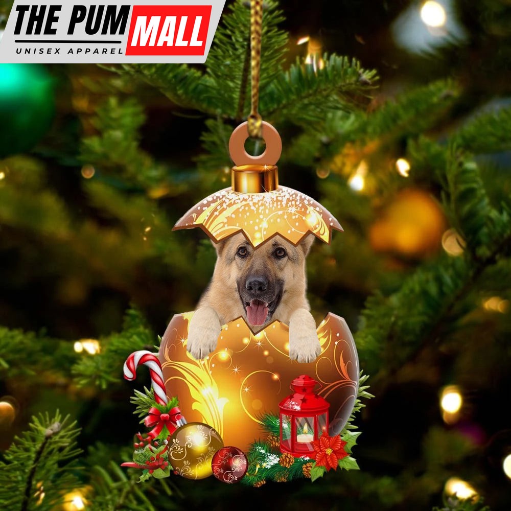 German-Shepherd In Golden Egg Christmas Ornament – Car Ornament – Unique Dog Gifts For Owners Limited Edition