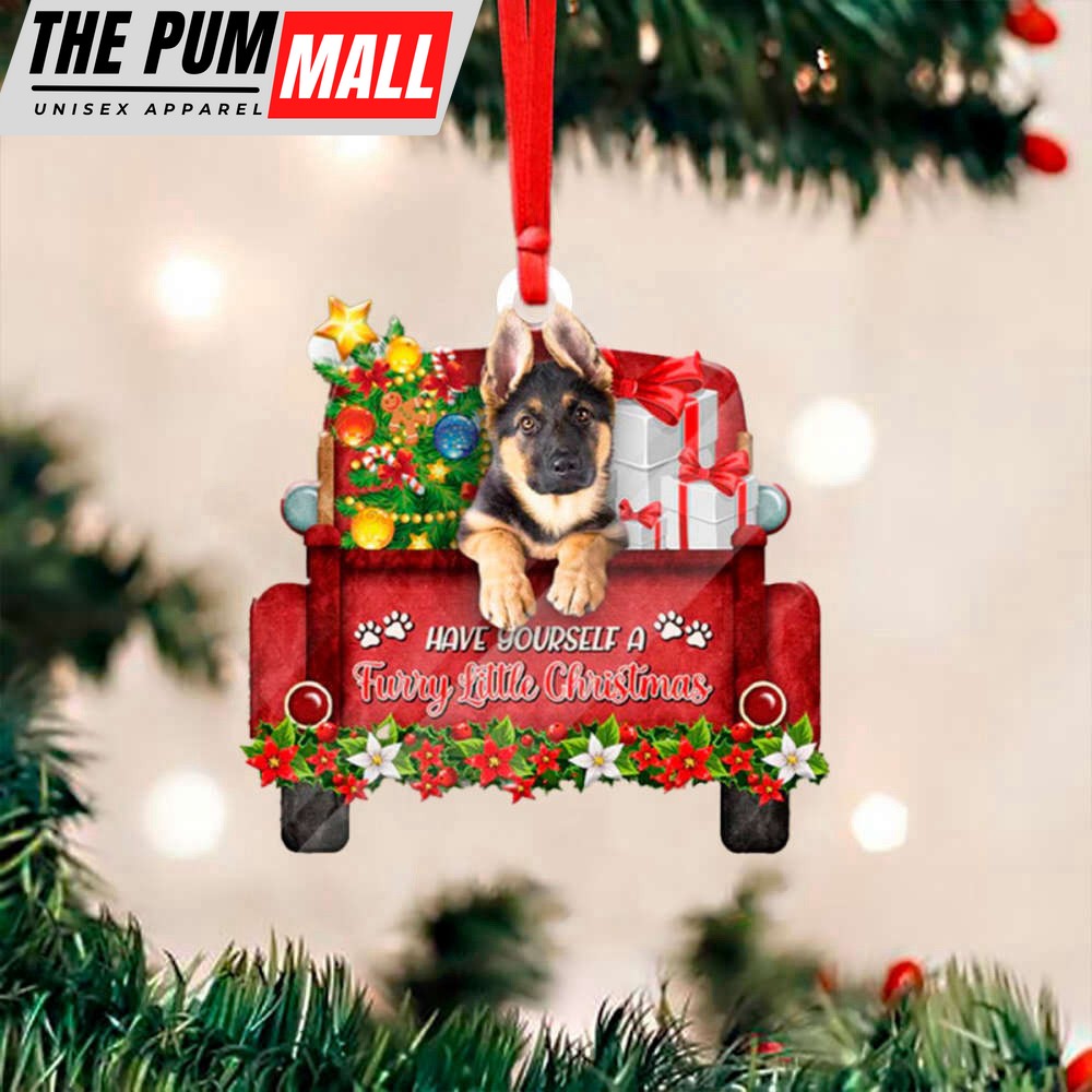 German Shepherd Puppy Christmas Ornament Have Yourself A Furry Little Christmas Dog Ornament Limited Edition
