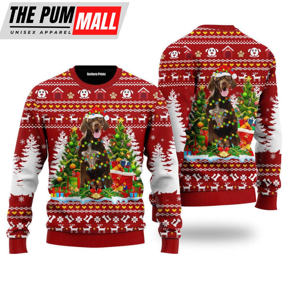 German Shorthaired Dog Ugly Christmas Sweater For Men & Women