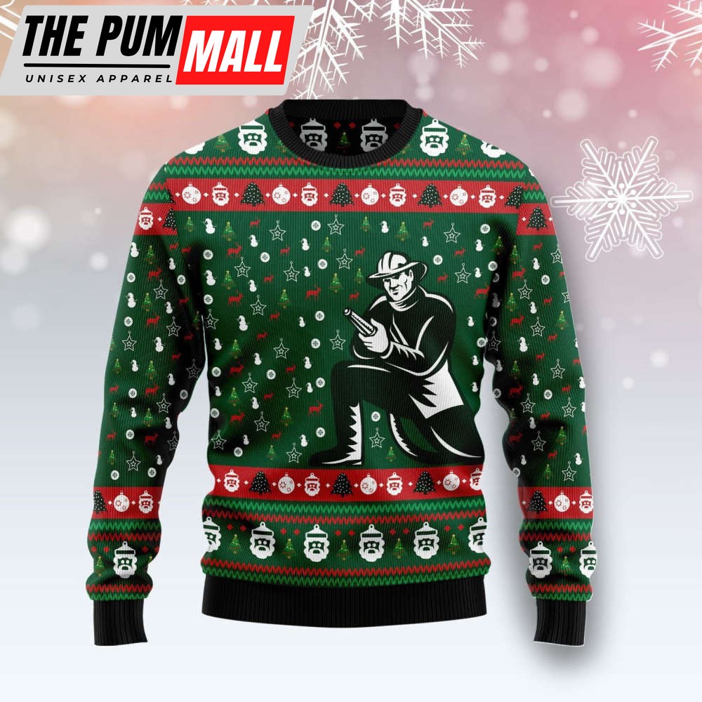 Get Festive with an Awesome Firefighter Ugly Christmas Sweater – Perfect Gift for Christmas Day