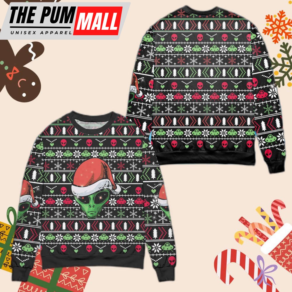 Get Festive with Cool Alien Santa Claus Christmas Sweater
