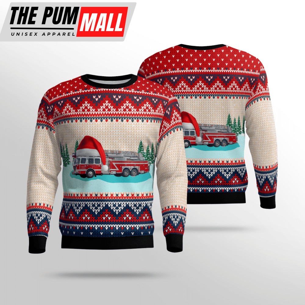 Get Festive with Georgia Columbus Fire And Ems Ugly Christmas Sweater – Perfect Gift for Christmas Day!