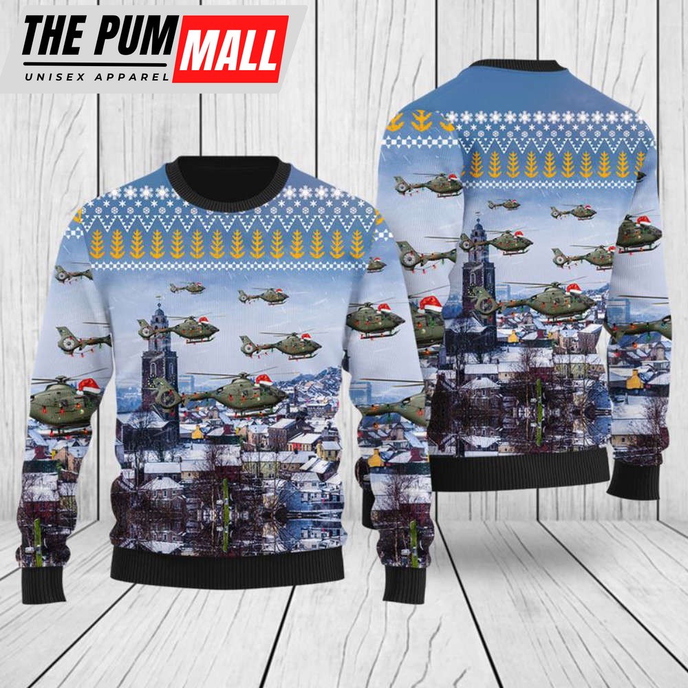 Get Festive with Irish Air Corps An tAerchor Eurocopter EC-135P-2 Christmas Sweater 3D