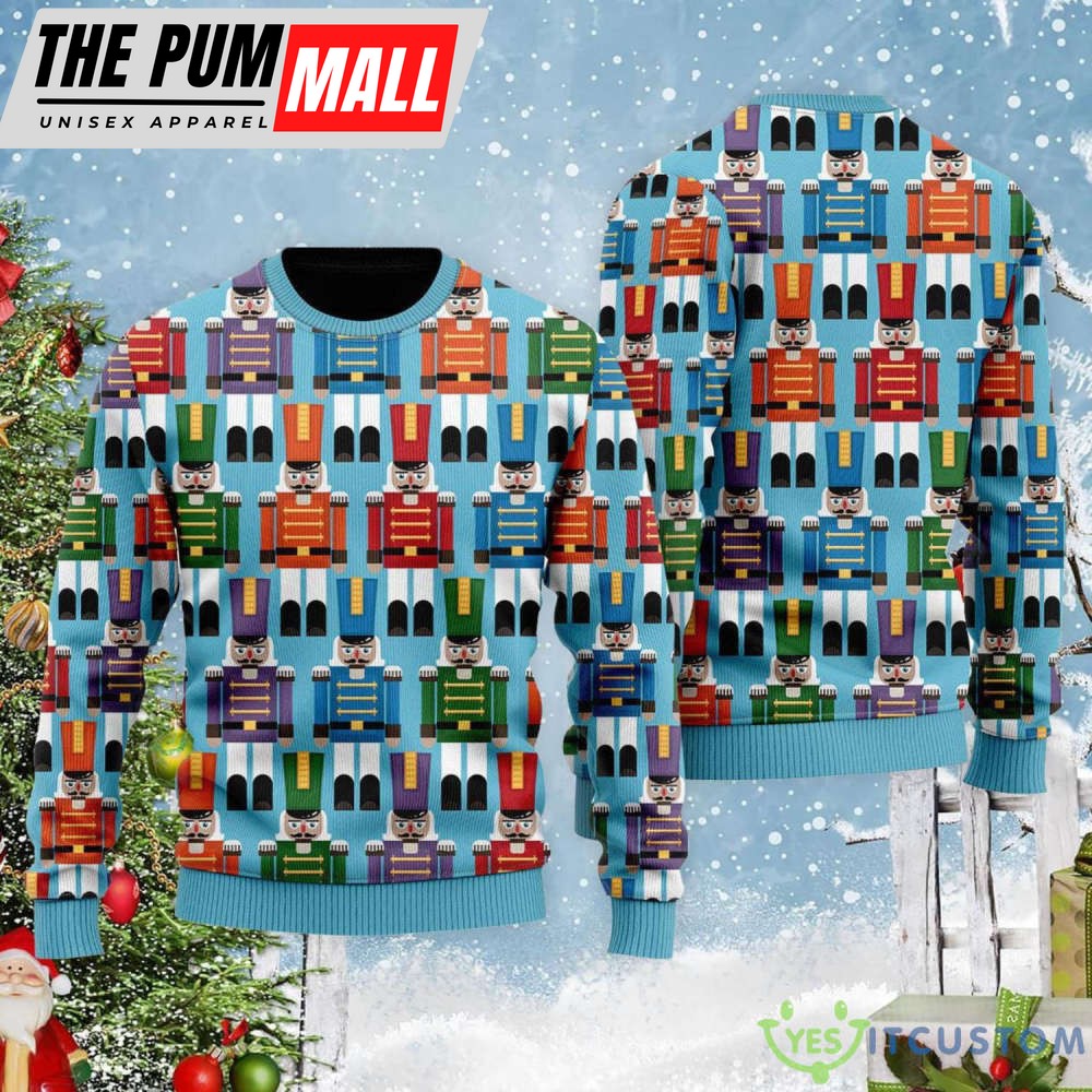 Get Festive with our Nutcracker Soldier Ugly Christmas Sweater – All Over Print