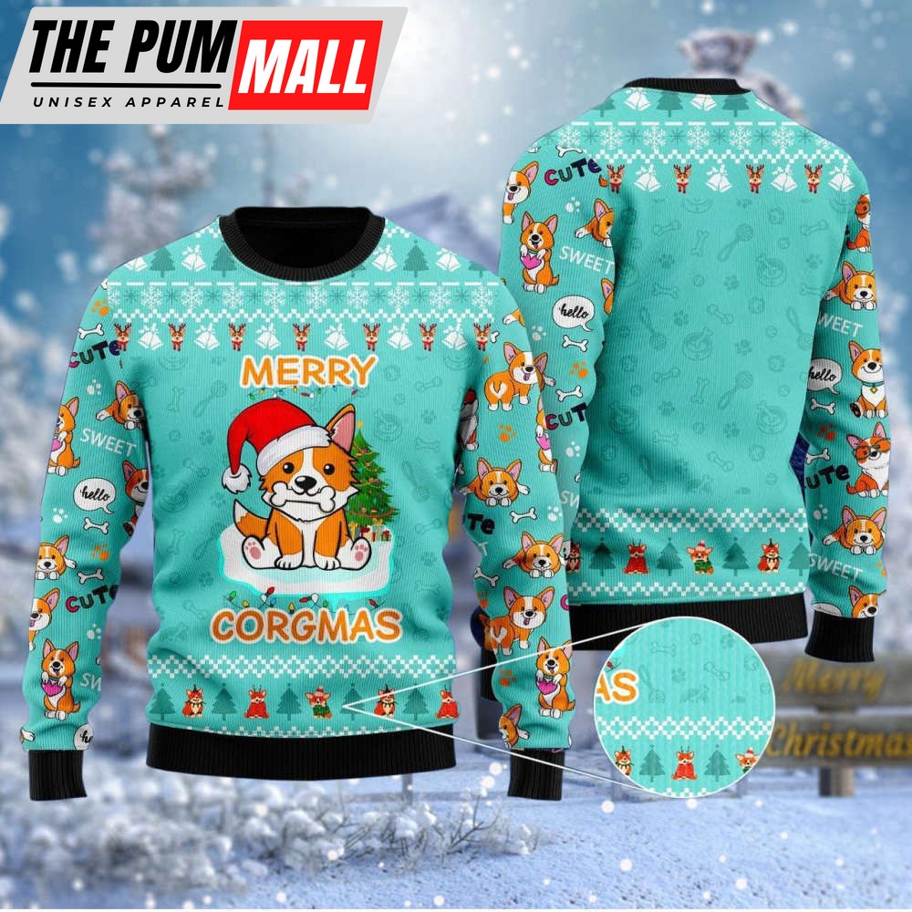 Get Festive with the Lovely Dog Merry Corgmas Ugly Sweater – Perfect for Holiday Fun!