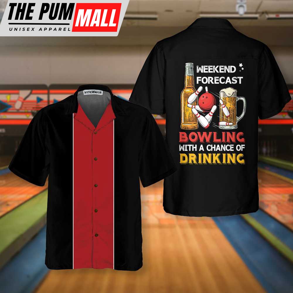 Get Ready for a Fun Bowling Weekend with our Hawaiian Shirt – Perfect Gift for Bowling Players Friends & Family!