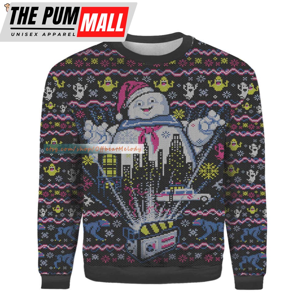 Ghostbusters Santa Ugly Christmas Sweater, Ghostbusters Fans Ugly Sweater Over Print, 2022 Christmas Ugly Sweater 3D Hoodie Sweatshirt
