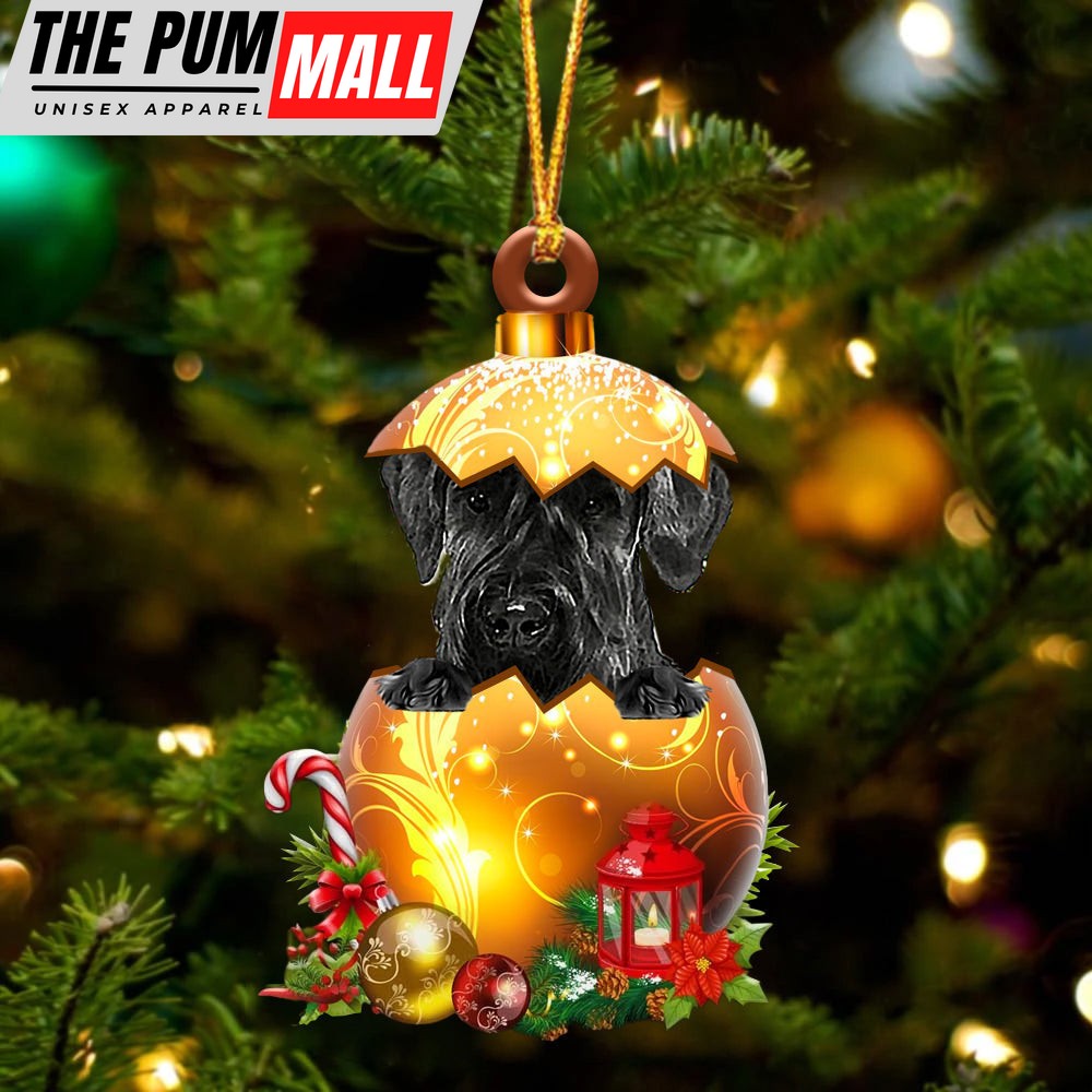 Giant Schnauzer In Golden Egg Christmas Ornament – Car Ornament – Unique Dog Gifts For Owners Limited Edition