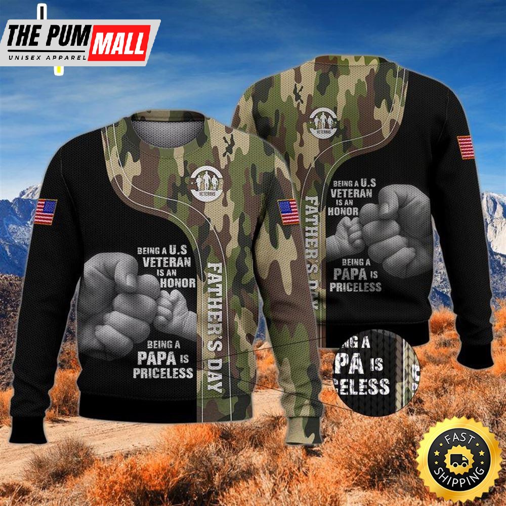 Gift For Daddy Veteran Ugly Christmas Sweater For Men &Amp Women Adult Us5969