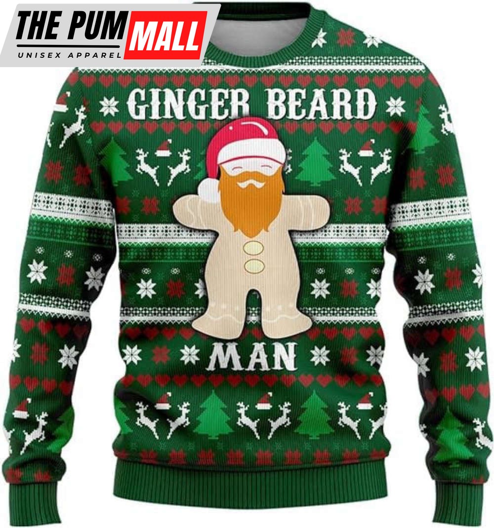 Gingerbread Man Ugly Christmas Sweaters For Women, Gingerman Crew Neck Sweatshirt
