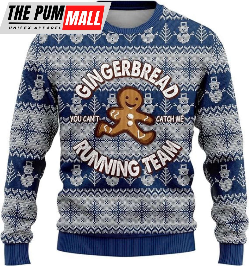 Gingerbread Man Ugly Christmas Sweaters For Women, Gingerman Crew Neck Sweatshirt