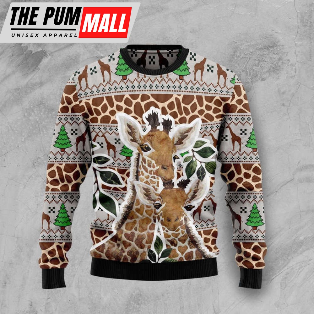 giraffe-family-christmas-ugly-christmas-sweater-christmas-sweater-for-men-and-w-dj12cjmv Giraffe Family Christmas Ugly Christmas Sweater, Christmas Sweater For Men And Women