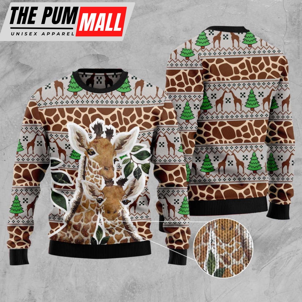 Giraffe Family Christmas Ugly Christmas Sweater, Christmas Sweater For Men And Women