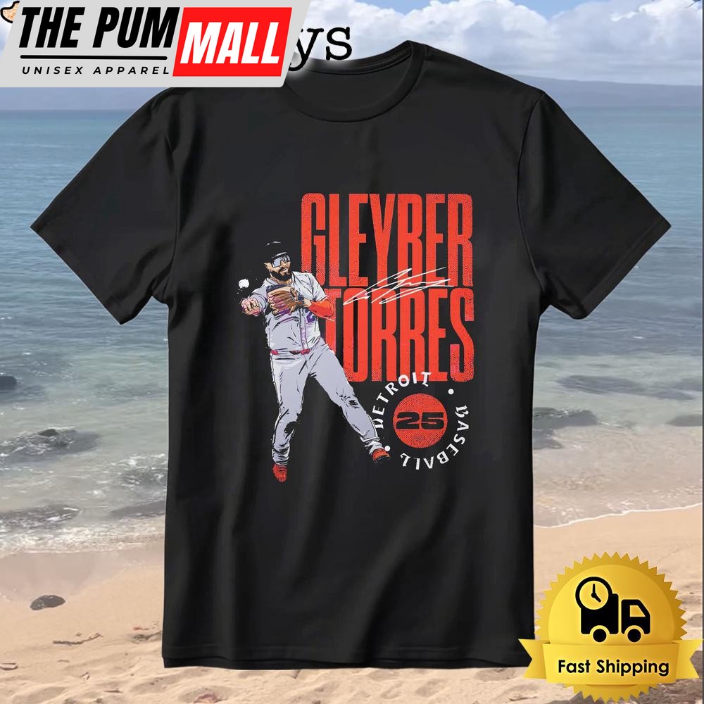 Gleyber Torres Detroit Baseball Stamp Style T-Shirt