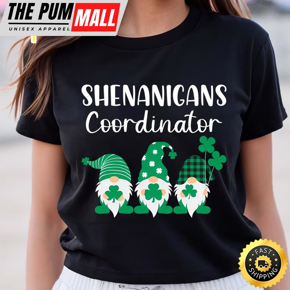 Gnomes Shenanigans Coordinator Funny St Patricks Day T-Shirt