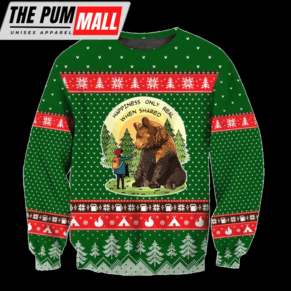 Go Camping Play With Bear Ugly Christmas Sweater – Sweatshirt Gift For Christmas Day