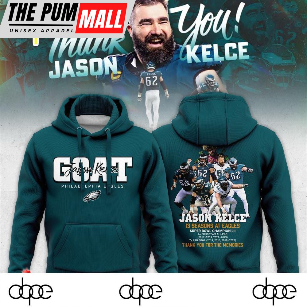 Goat Jason Kelce Philadelphia Eagles Hoodie