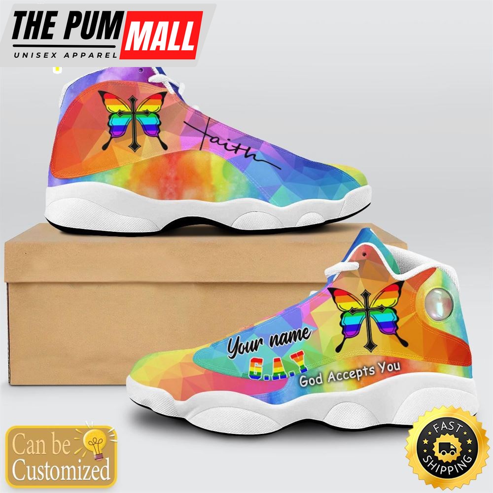 God Accept You Lgbt Jesus Custom Name Jd13 Shoes