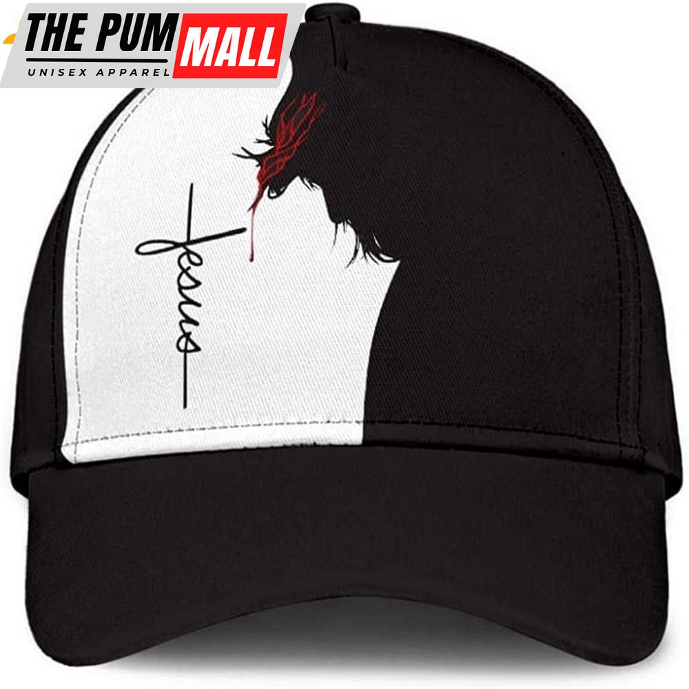 God Jesus Black and White Blood Style Classic Baseball Cap