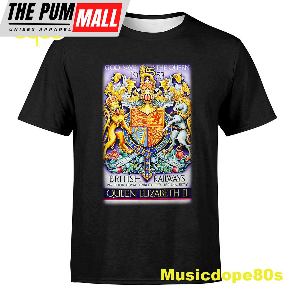 God Save The Queen 1953 Platinum Jubilee ? The Queen And The Railway Tshirt