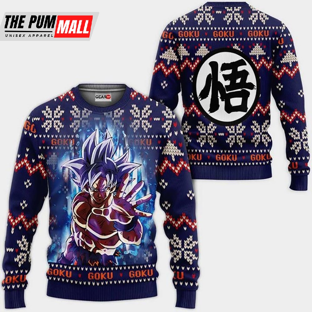 Goku Ultra Instinct Ugly Christmas Dragon Ball Sweater