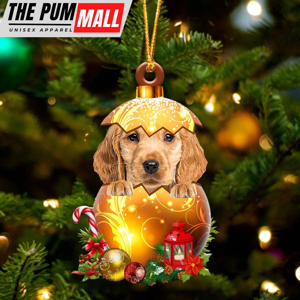Golden Cocker Spaniel In Golden Egg Christmas Ornament – Car Ornament – Unique Dog Gifts For Owners Limited Edition