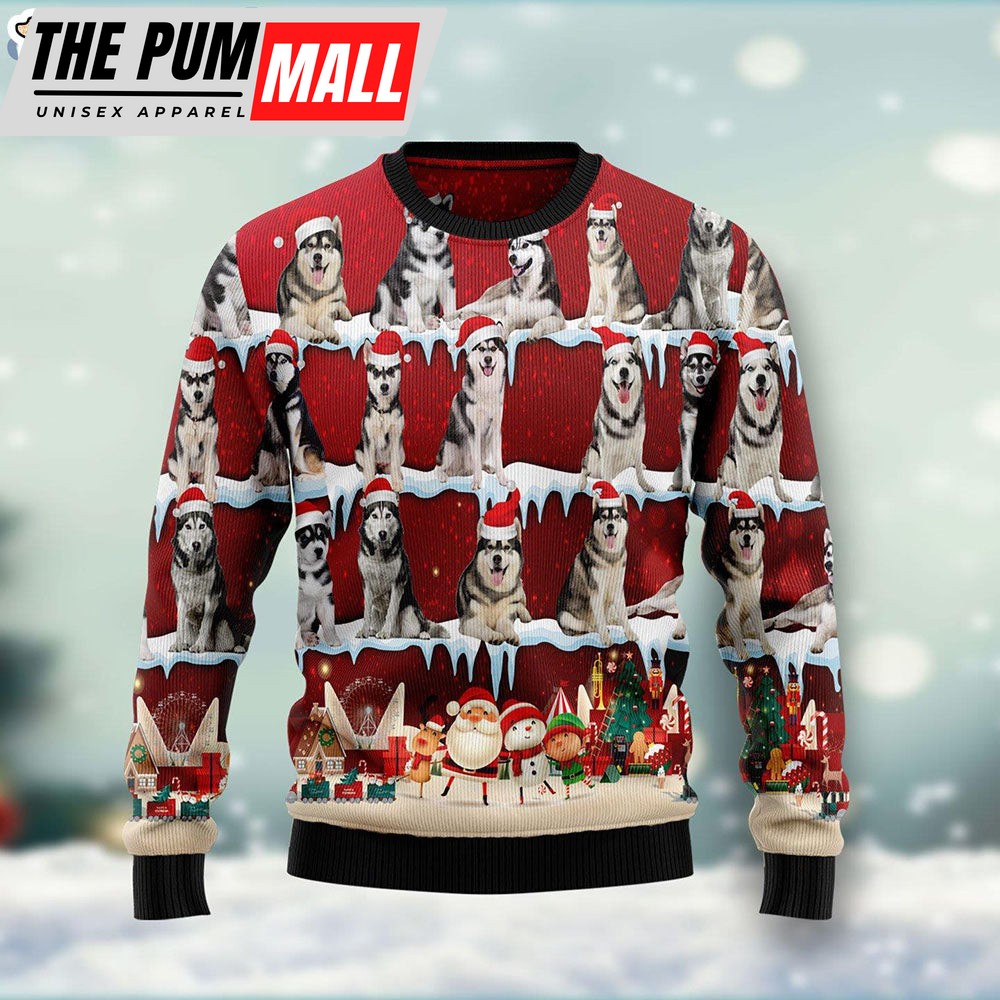 Golden Retriever Cute Dog All Over Print Ugly Christmas Sweater – Christmas Outfits Gift