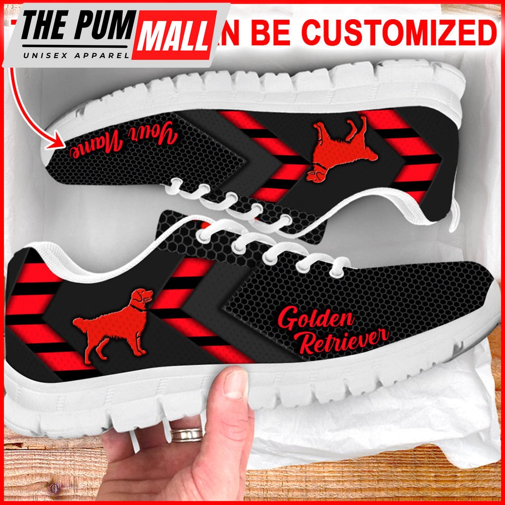 Golden Retriever Dog Simplify Style Sneakers – Personalized Custom – Best Shoes For Dog Lover – Best Gift For Dog Mom