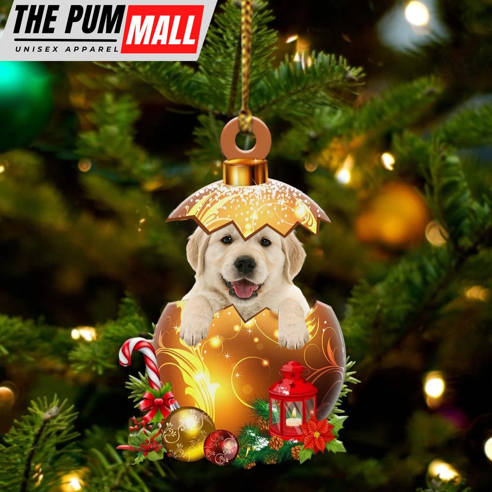 Golden-Retriever In Golden Egg Christmas Ornament – Car Ornament – Unique Dog Gifts For Owners Limited Edition