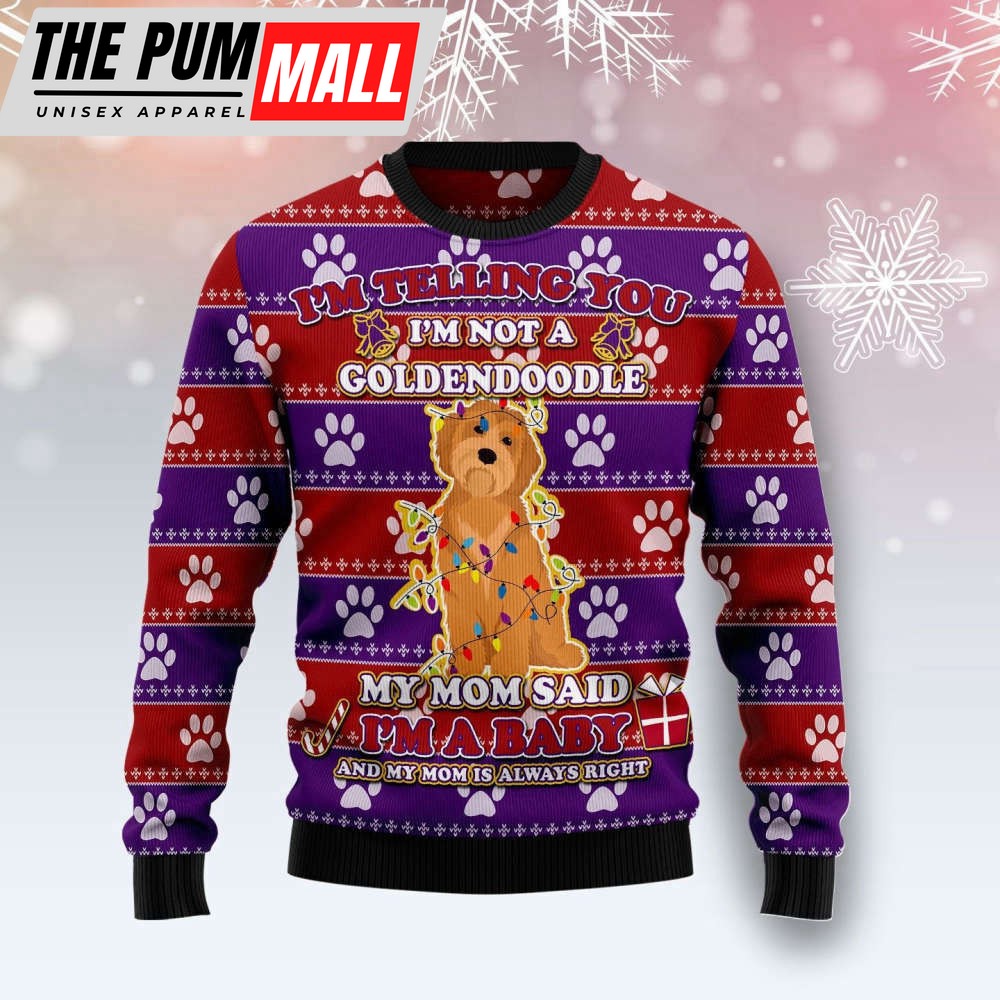 Goldendoodle Baby Christmas T249 Ugly Christmas Sweater – Noel Malalan