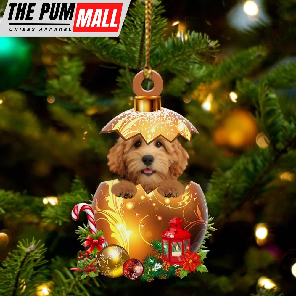 Goldendoodle In Golden Egg Christmas Ornament – Car Ornament – Unique Dog Gifts For Owners Limited Edition