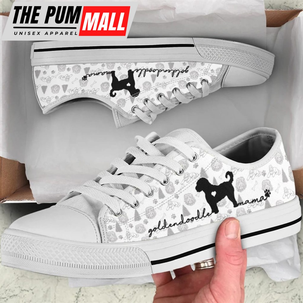 Goldendoodle Low Top Shoes – Sneaker For Dog Walking – Dog Lovers Gifts for Him or Her